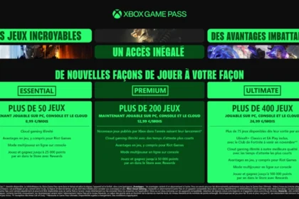 Nouveaux tarifs XBOX Game Pass