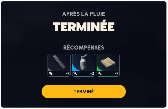 Arc Raiders Guide quête après la pluie recompenses