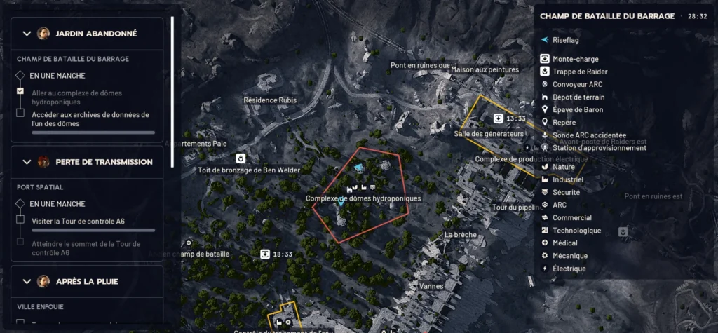 Arc Raiders Guide quête jardin abandonne carte