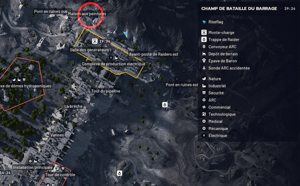 Arc Raiders Guide quête retour a la surface carte