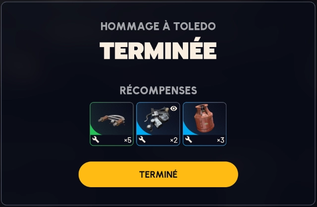 Arc Raiders guide quete hommage toledo recompenses