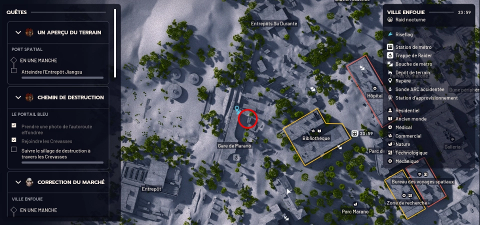 Arc Raiders quete correction du marche emplacement