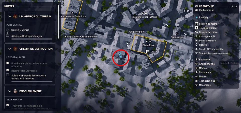 Arc Raiders quete ensoleillement map