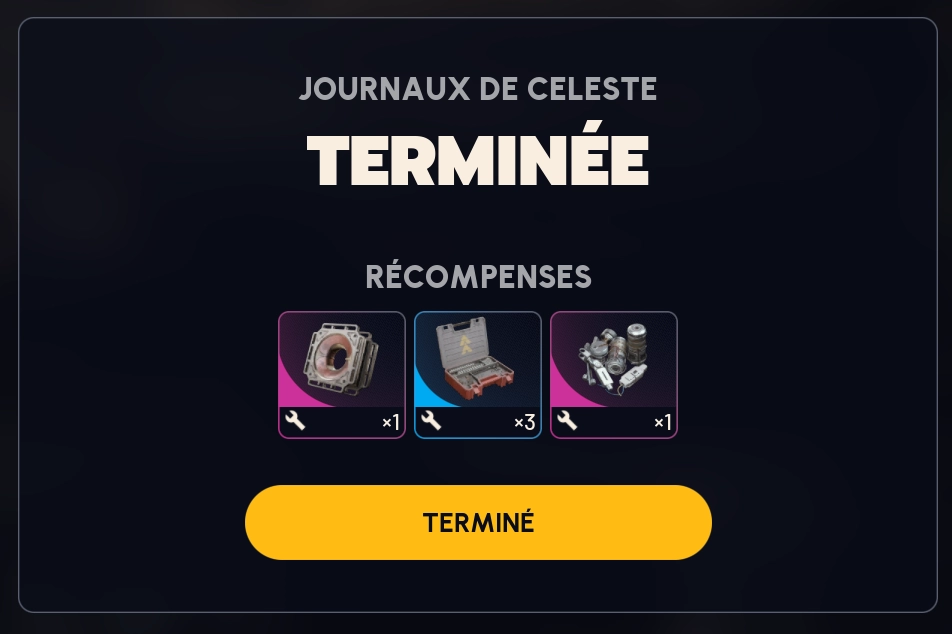 Arc Raiders quete journaux celeste recompenses