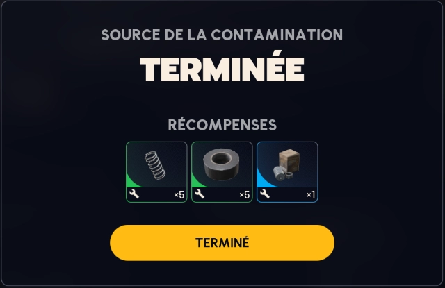 Arc Raiders quete source de la contamination recompenses