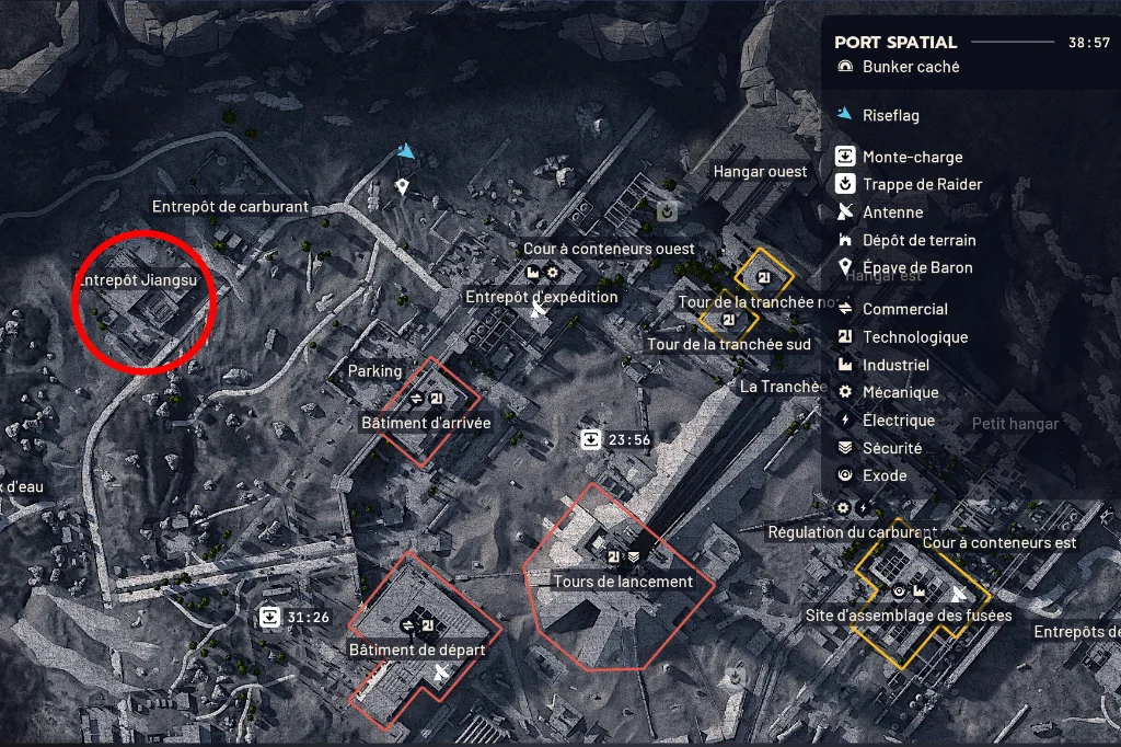 Arc Raiders quete un apercu du terrain map entrepot jiangsu