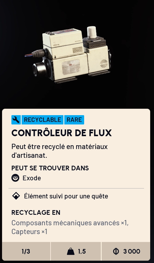 contrôleur de flux