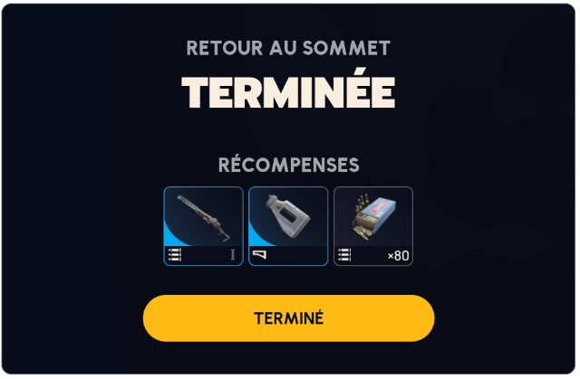 Guide Arc Raiders quete Retour au sommet recompenses